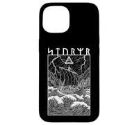 Viking Warrior Ship Storm Old Norse Mythology Runes Graphic Case for iPhone 15