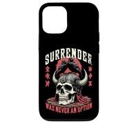 Viking Warrior Skull Raven Never Surrender Norse Vikings Case for iPhone 12/12 Pro