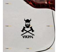 Viking Warrior Sticker Decal Vinyl Norse Nord Norway Norwegian - 2 Pack Black 12.7cm - for Car Boat Laptop Cup No Background Die-Cut