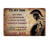 Viking Warrior Wall Art To My Son Metal Tin Sign Viking Wall Decor Viking Gifts For Men Viking Code Wall Plaque Vikings Poster Vikings Show Merchandise Cool Viking Room Signs Decor For Home 8x12 Inch