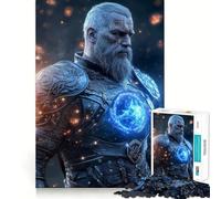 Viking Warrior with Glowing Orb 1000 Piece Teenager Puzzles Mental Focus Game Precision Cut Smooth Edges Christmas Stocking Stuffer Game (38x52cm)