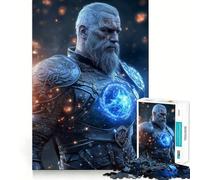 Viking Warrior with Glowing Orb Jigsaw Puzzle 1000 Think Boost Game Tight Lock No Loose Pieces Interactive Brain Challenge for Home (50x75cm)