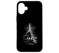 Viking Warrior With Wolf Ravens and Lightning Storm Case for iPhone 16 Plus