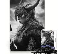 Viking Warrior Woman Portrait Adults 1000 Piece Jigsaw Puzzle Analytical Skill Soft Distraction Tight Join Cozy Xmas Gift (50x75cm)