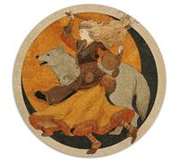 Viking Warriors Dance with Wolves Jigsaw Puzzles. 1000pcs (67.5x67.5cm) Whimsical Challenge Toy for Educational Games Gifts