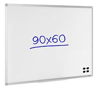 Viking Whiteboard Wall Mounted Magnetic Lacquered Steel Single Sided 90 (W) x 60 (H) cm