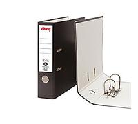 Viking Wide Lever Arch File A4 75 mm Black 2 Rings Cardboard Matt Portrait