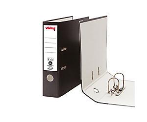 Viking Wide Lever Arch File A4 75 mm Black 2 Rings Cardboard Matt Portrait