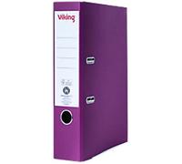 Viking Wide Lever Arch File A4 75 mm Violet 2 Rings Cardboard Matt Portrait