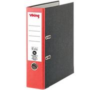 Viking Wide Lever Arch File A4 80 mm Black, Red 2 Rings Cardboard Marbled Portrait