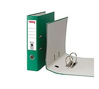 Viking Wide Lever Arch File A4, Foolscap 75 mm Green 2 Rings Cardboard Matt Portrait