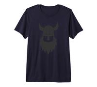 Viking with Full Beard Viking Helmet Premium T-Shirt