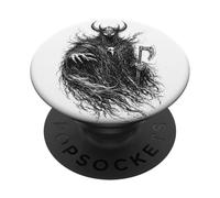 Viking with Helmet Axe Raven Walhalla Nordic Mythology PopSockets Adhesive PopGrip