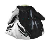 Viking Wolf 3D Printed Men's Sweater Nordic Valknut Totem Fall Novelty Long Sleeve Hoodie Big Pocket Street Jacket,Cloaks,L