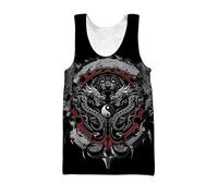 Viking Wolf 3D Printed Tank Tops Sports Vest for Men Summer Quick Dry Sleeveless Tee Shirt Muscle Bodybuilding Tops