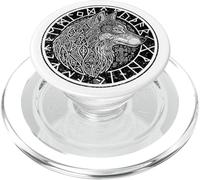 Viking Wolf Compass Spirit Animal Norse Symbols Runes PopSockets PopGrip for MagSafe