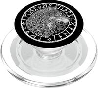 Viking Wolf Compass Spirit Animal Norse Symbols Runes PopSockets PopGrip for MagSafe