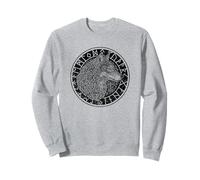 Viking Wolf Compass Spirit Animal Norse Symbols Runes Sweatshirt
