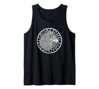 Viking Wolf Compass Spirit Animal Norse Symbols Runes Tank Top