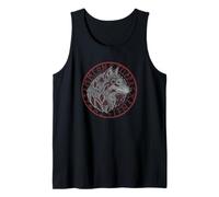 Viking Wolf Compass Spirit Animal Norse Symbols Runes Tank Top