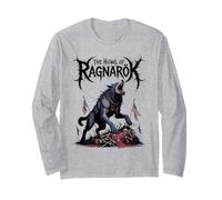Viking Wolf Fenrir Norse Mythology The Howl of Ragnarok Long Sleeve T-Shirt