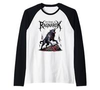 Viking Wolf Fenrir Norse Mythology The Howl of Ragnarok Raglan Baseball Tee