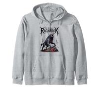 Viking Wolf Fenrir Norse Mythology The Howl of Ragnarok Zip Hoodie