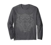 Viking Wolf Odin Compass Nordic Mythology Gift Long Sleeve T-Shirt