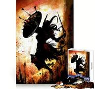 Viking Woman Berserker Jigsaw Puzzle for Teenagers 1000 Pieces Thought Training Soft Distraction Uniform Cut Holiday Present (38x26cm)