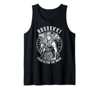 Viking Woman Shield Maiden Courage Hugrekki Old Norse Wolf Tank Top