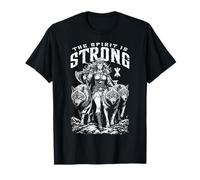 Viking Woman Shield Maiden Strong Norse Spirit Wolf Pack T-Shirt