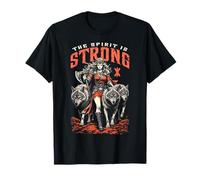 Viking Woman Shield Maiden Strong Norse Spirit Wolf Pack T-Shirt