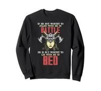 Viking Women Battle Norse Warrior Quote Art Sweatshirt