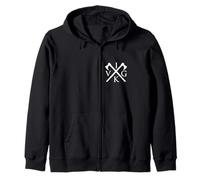 Viking X design for the true Norseman seafaring warriors Zip Hoodie