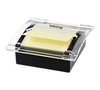 Viking Z-Notes Dispenser Black with Sticky Z-Notes Yellow 76 x 76 mm 100 Sheets