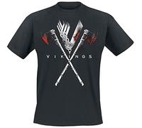 Vikings Axe to Grind Men T-Shirt Black XL, 100% Cotton, Regular