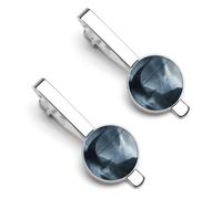 Vikings Boat 2 Pcs Tie Clips for Men Necktie Tie Bar