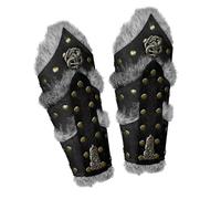 Vikings Bracers - 1 Pair Medieval Arm Guards | Men Medieval Cosplay Faux Leather Arm Warmers, Vintage Style Vikings Pirate Knight Gauntlet Wristband Bracer, Steam Punk Accessories