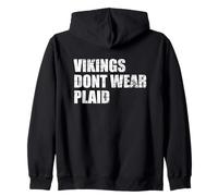 Vikings Don't Wear Plaid Zip Hoodie