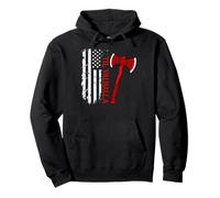 Vikings Lovers Norse Viking Axe American Flag Til Valhalla Pullover Hoodie