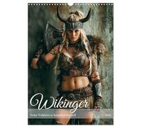Vikings - Proud Valkyries ready for battle UK-Version (Wall Calendar 2026 DIN A3 Portrait), CALVENDO 12 Month Wall Calendar