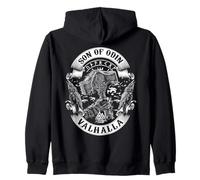 VIKINGS RISE-SON OF ODIN- Norse Vikings Odin Thor Hammer Zip Hoodie