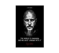 Vikings TV Show Movie Black Poster Ragnar Lothbrok Quote 1 Canvas Bedroom Decor Picture Prints Office Dorm Room Decor Gifts Unframe 12×18inch(30×45cm)