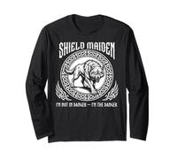Vikings Viking Fenrir Shieldmaiden Lagertha Shield Maiden Long Sleeve T-Shirt
