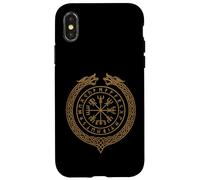 Vikings Warriors Norse Myth Valhalla Vegvisir Case for iPhone X/XS