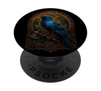 Vikings Warriors Norse Myth Valhalla Vegvisir Raven PopSockets Adhesive PopGrip