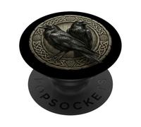 Vikings Warriors Norse Myth Valhalla Vegvisir Ravens PopSockets Adhesive PopGrip
