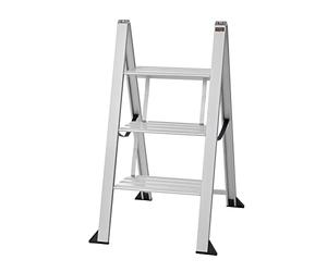 Vikingstep Maxi aluminium stepladder from W.Steps I 720 mm high I Load capacity up to 150 kg I Compact aluminium folding stepladder with 2 steps I Only 35 mm wide I 728143