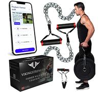 VIKINGSTRENGTH Farmers Walk Handles, Strongman Equipment in Pair + t-bar Row Handles Viking Press Attachment