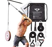 Vikingstrength Pulley System, Cable Pulley Gym Equipment Machine for Home for Triceps Pull Down, Biceps Curl, Back, Forearm and LAT Pulldown Garage Gym, Gym Equipment + V-Strength Workout App